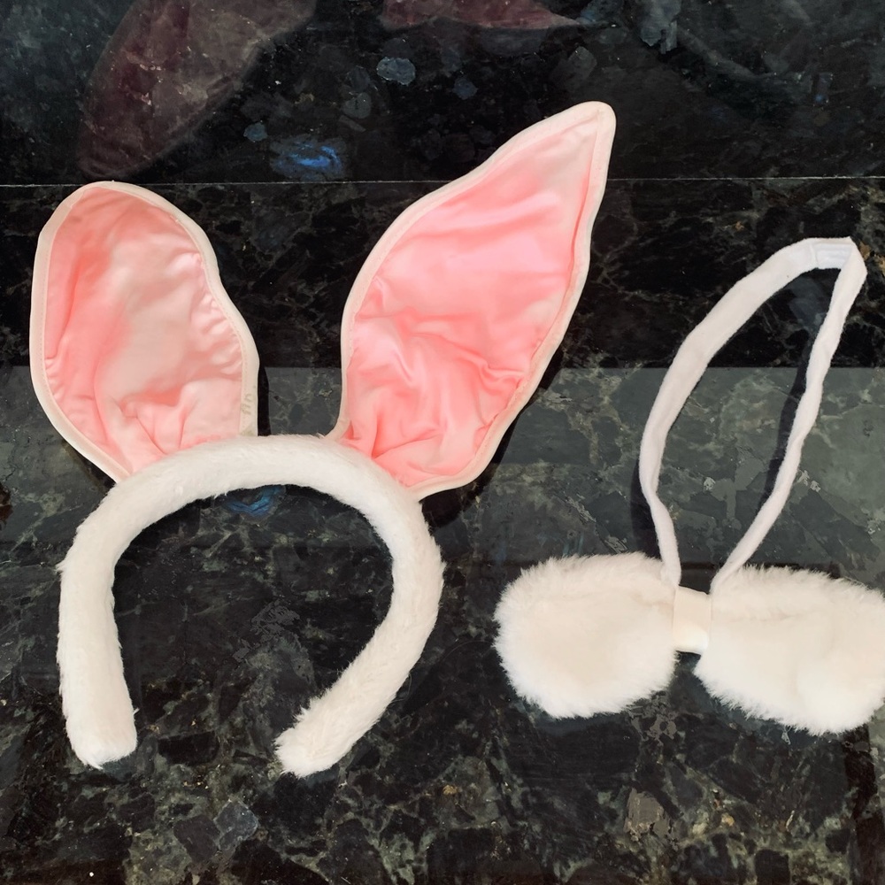 Kids Easter Bunny Ears & Velcro Bow Tie, Easter Costume, Handmade